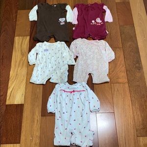 5 Girl’s 18 Mos Bodysuits